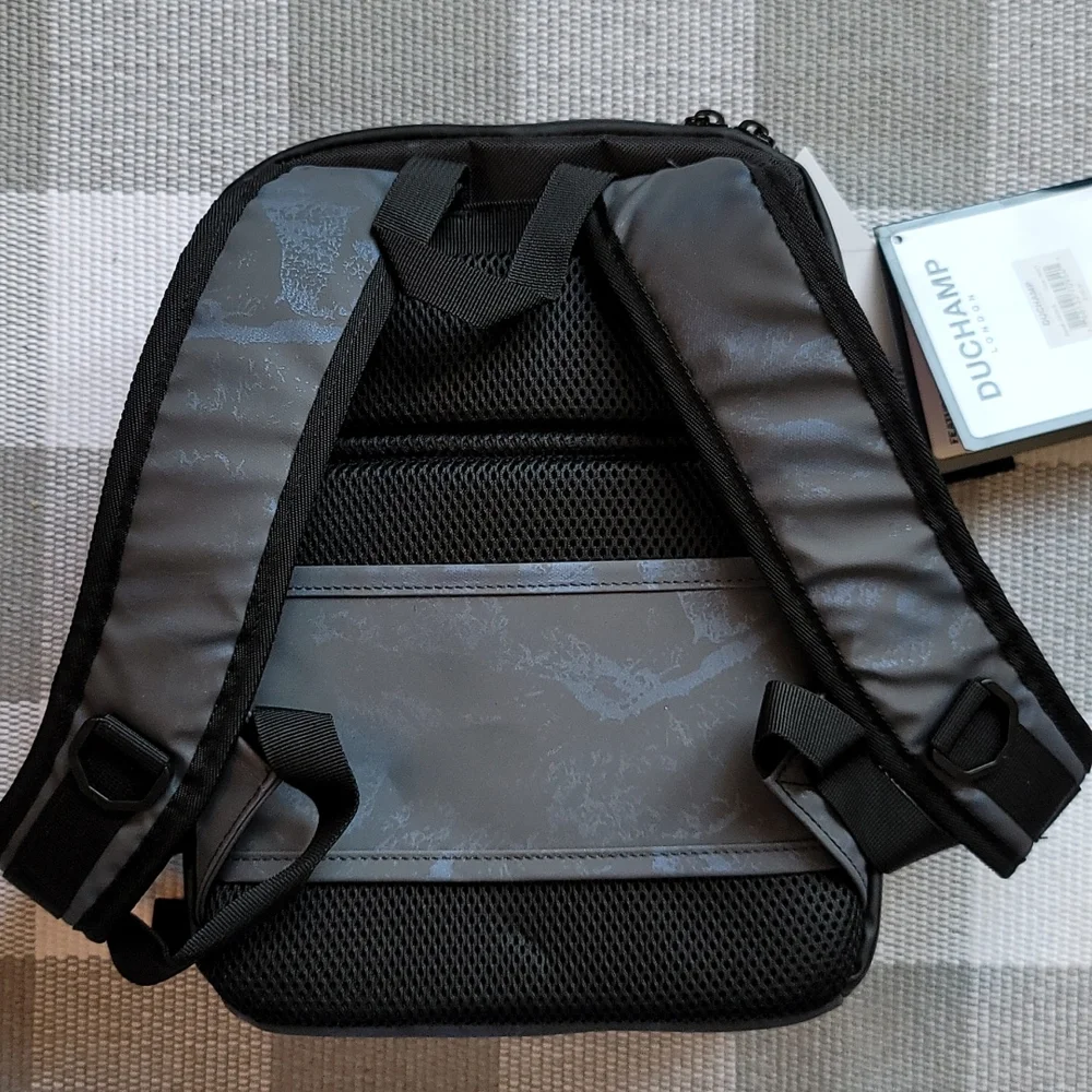 DUCHAMP Camo Navy Print Anti-Theft Laptop Backpack